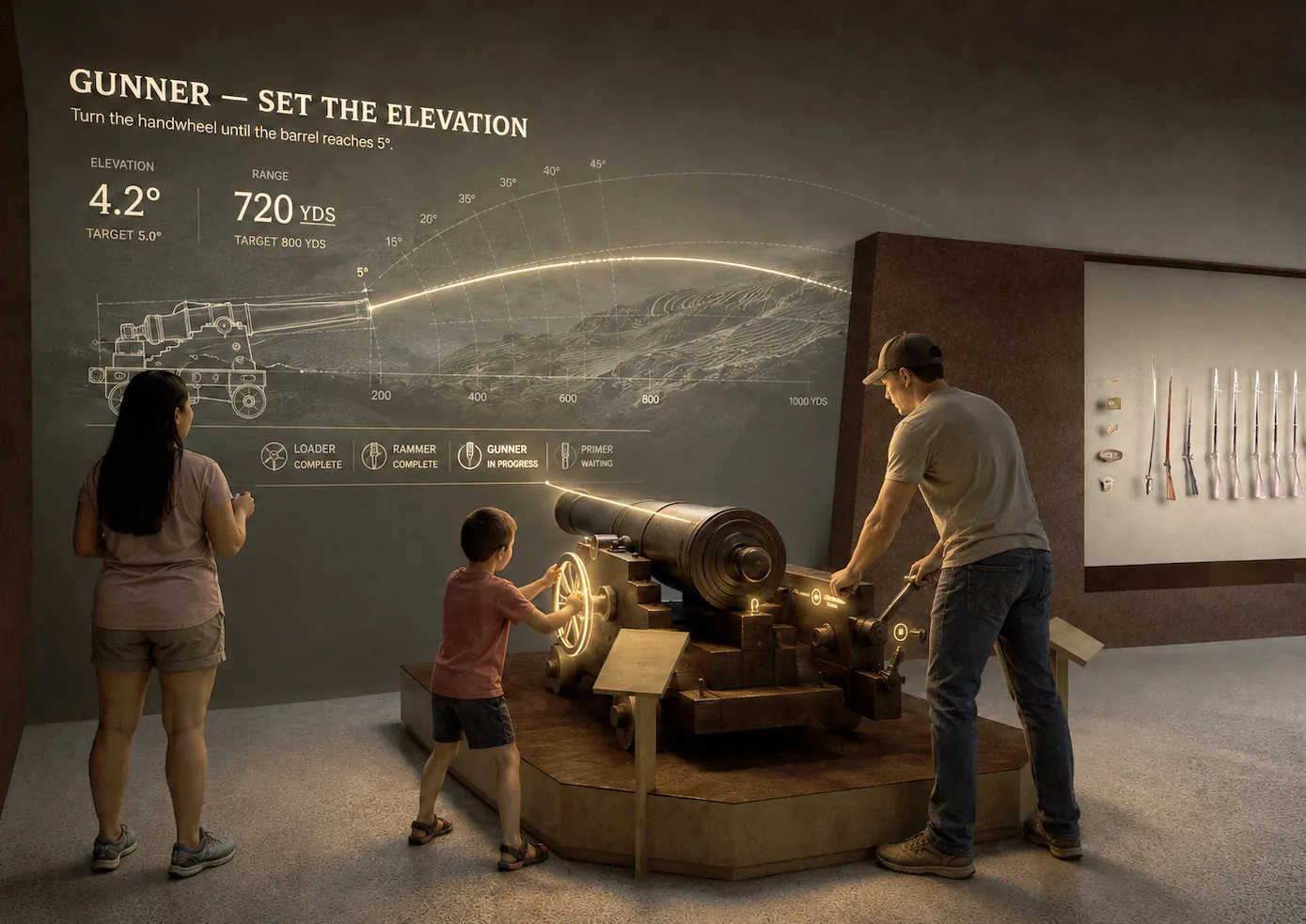 Mechanical + digital interactive experience